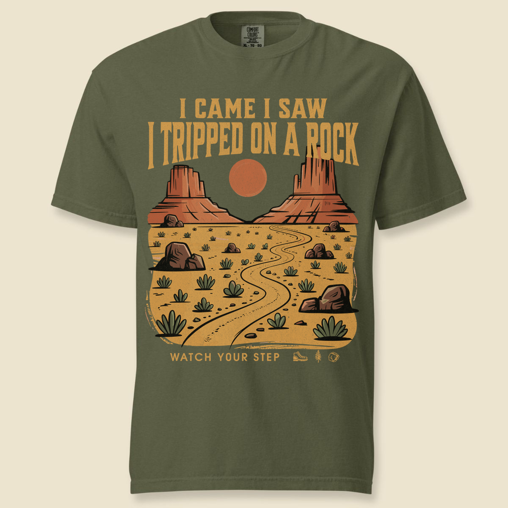 I Tripped On A Rock Comfort Colors T-Shirt - Hemp