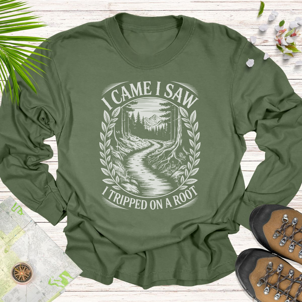 Vintage I Came I Saw Long Sleeve Unisex T-Shirt - Hemp