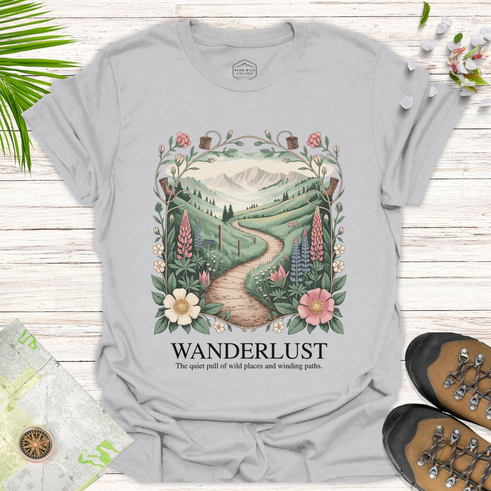 Wanderlust Unisex T-Shirt - Ice Grey