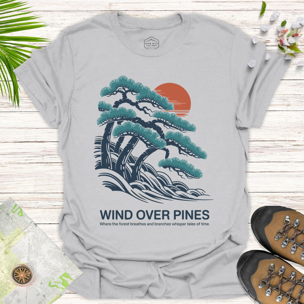 Wind Over Pines - Ice Grey