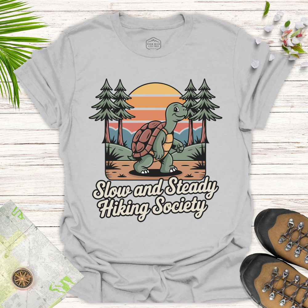 Tortoise Slow And Steady Unisex T-Shirt - Ice Grey