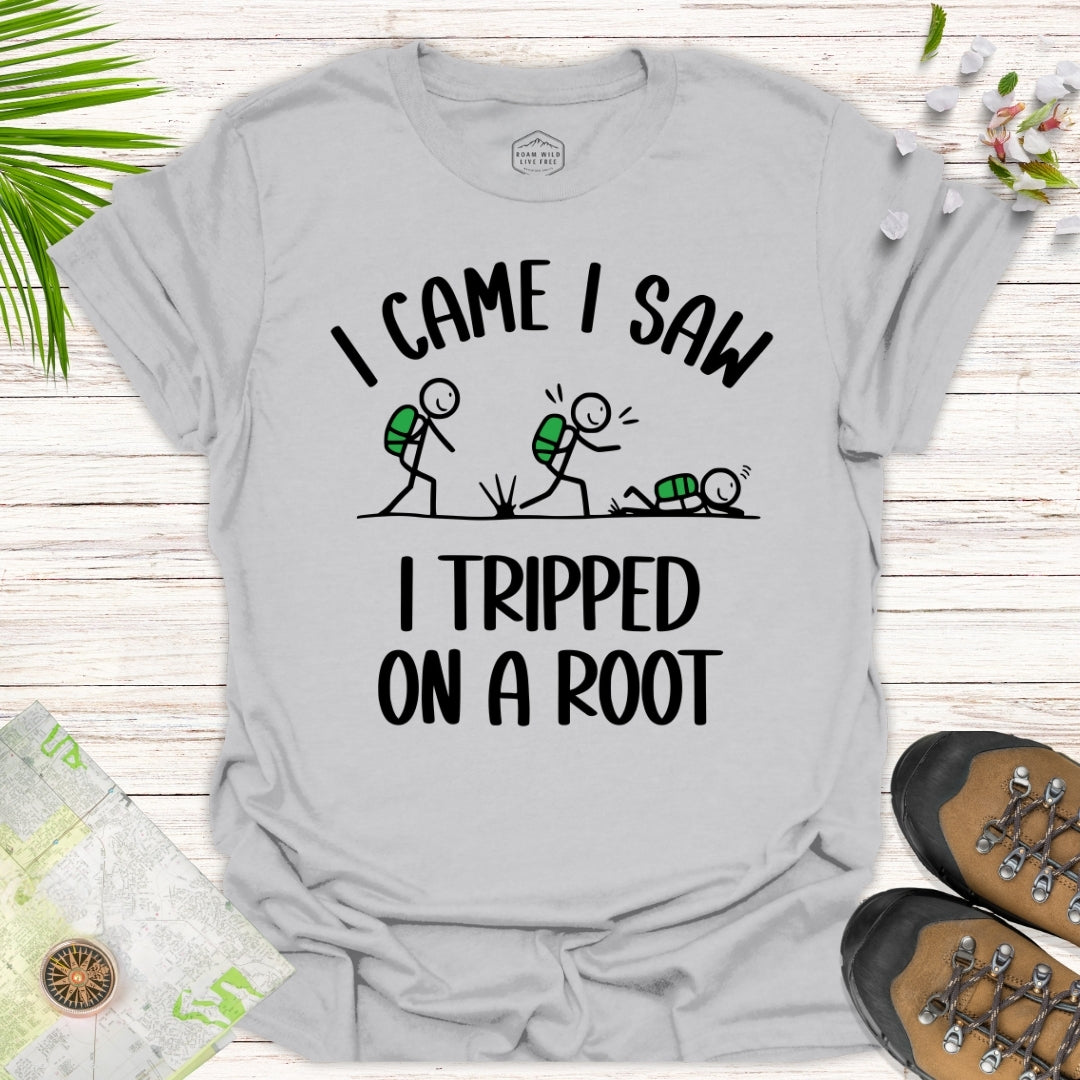 Tripped On A Root Stick Figure Unisex T-Shirt