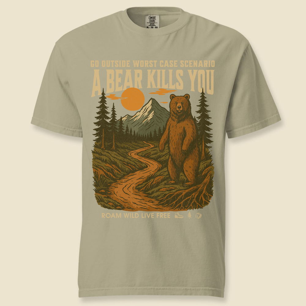 Go Outside Comfort Colors T-Shirt - Khaki