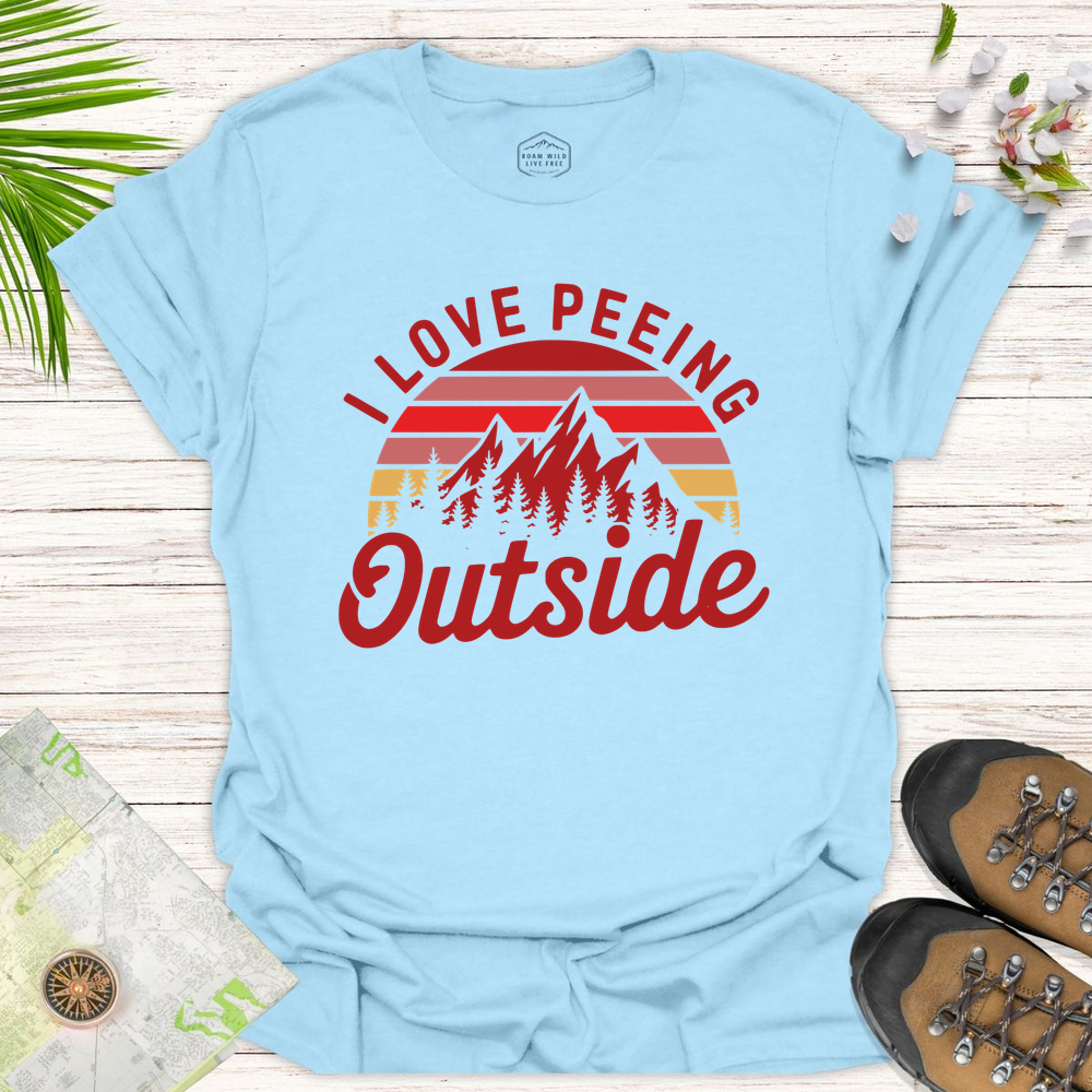 I Love Peeing Outside Unisex T-Shirt - Light Blue