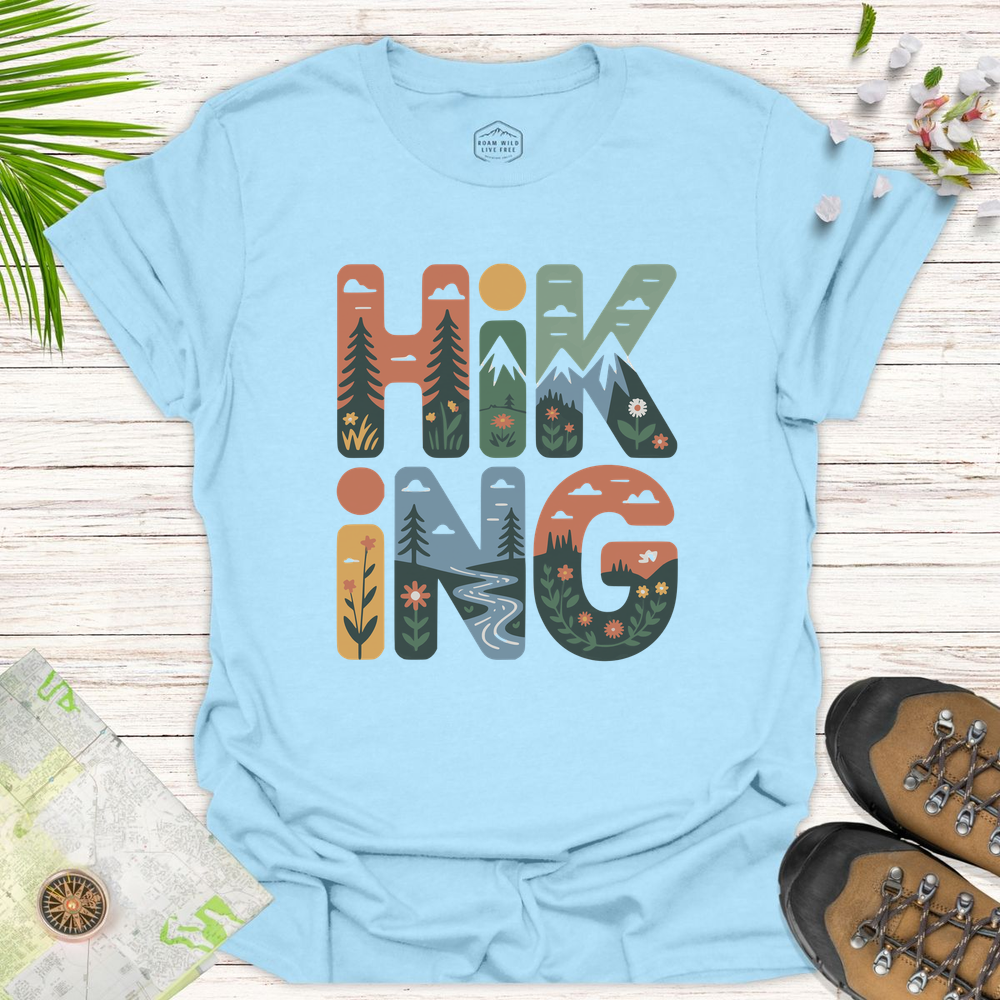 Hiking Unisex T-Shirt - Light Blue