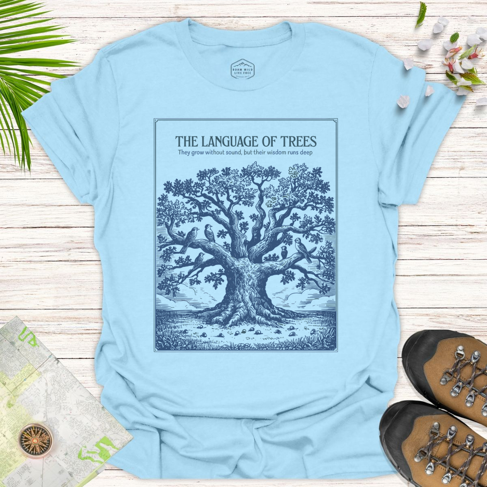 The Language Of Trees Unisex T-Shirt - Light Blue