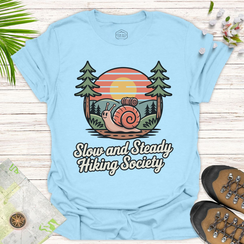 Snail Slow And Steady Unisex T-Shirt - Light Blue