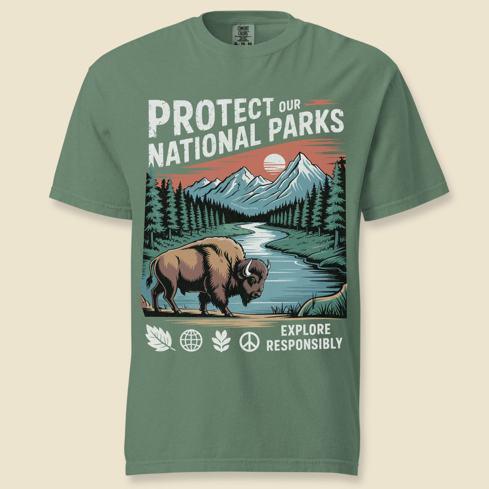 Protect Our National Parks T-Shirt - Light Green