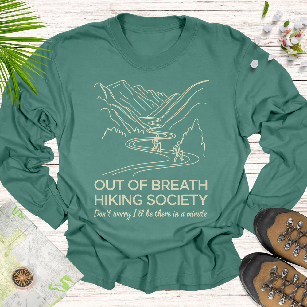 I'll Be There In A Minute Long Sleeve Unisex T-Shirt - Light Green