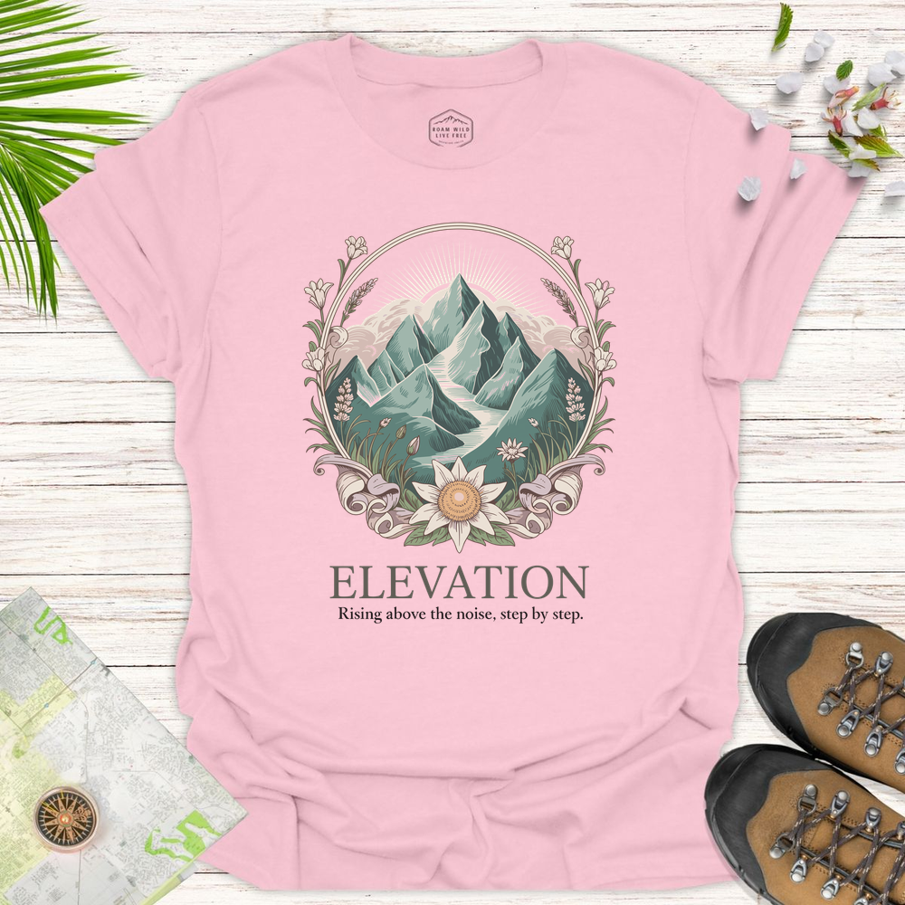Elevation Unisex T-Shirt - Light Pink