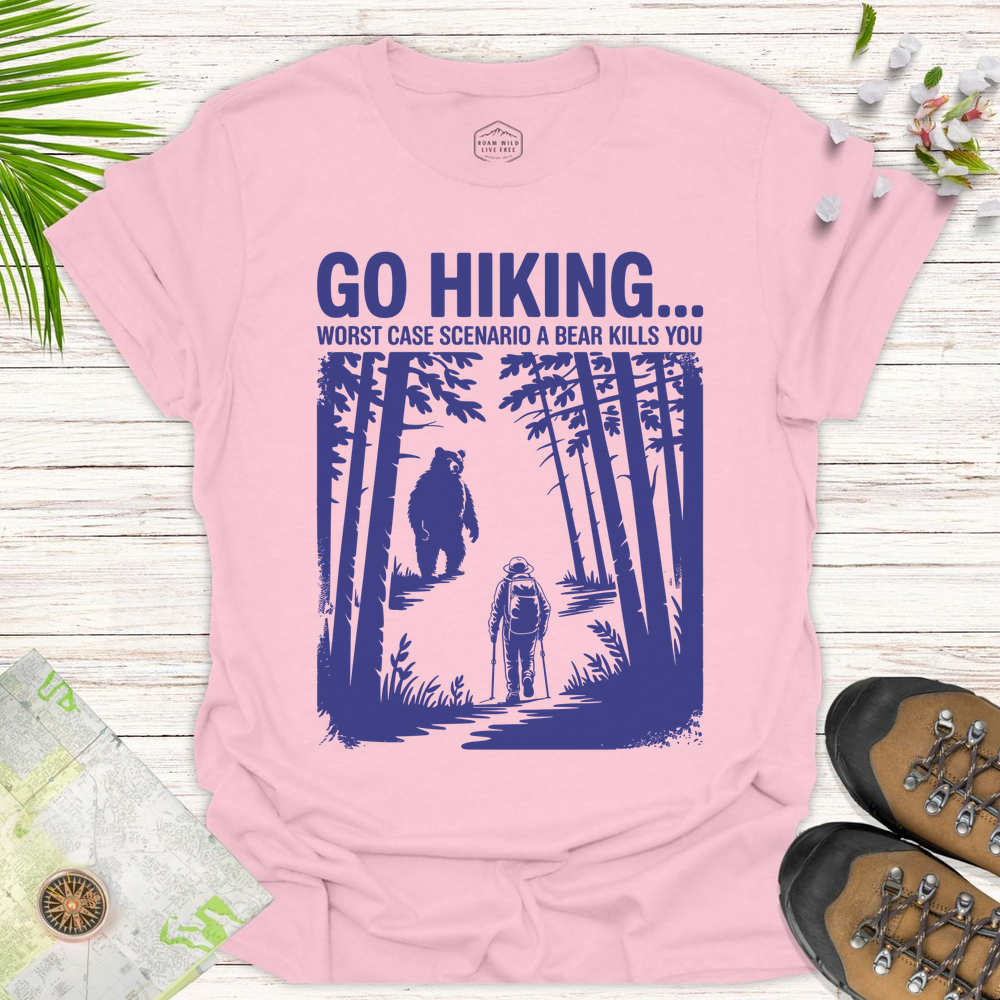 Bear Kills You Unisex T-Shirt - Light Pink