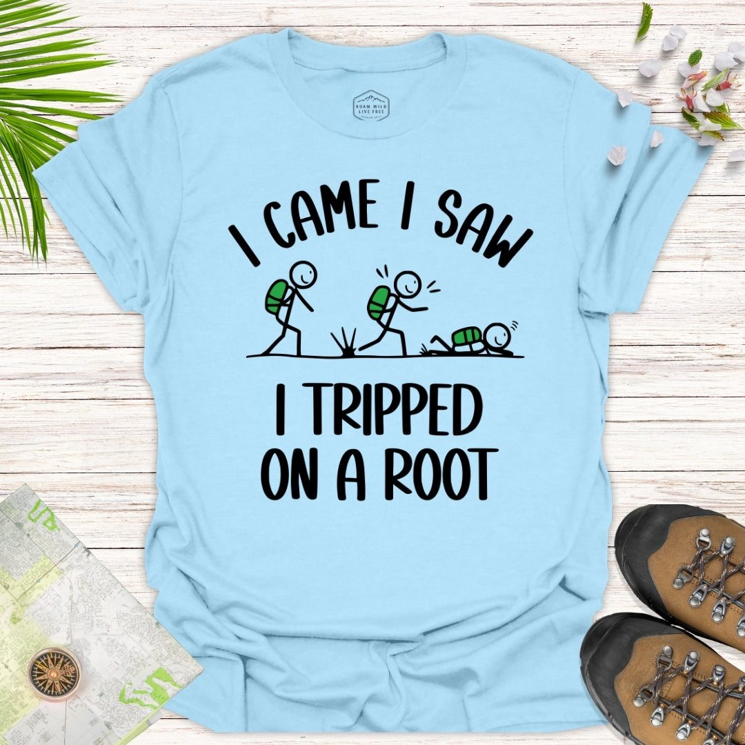 Tripped On A Root Stick Figure Unisex T-Shirt