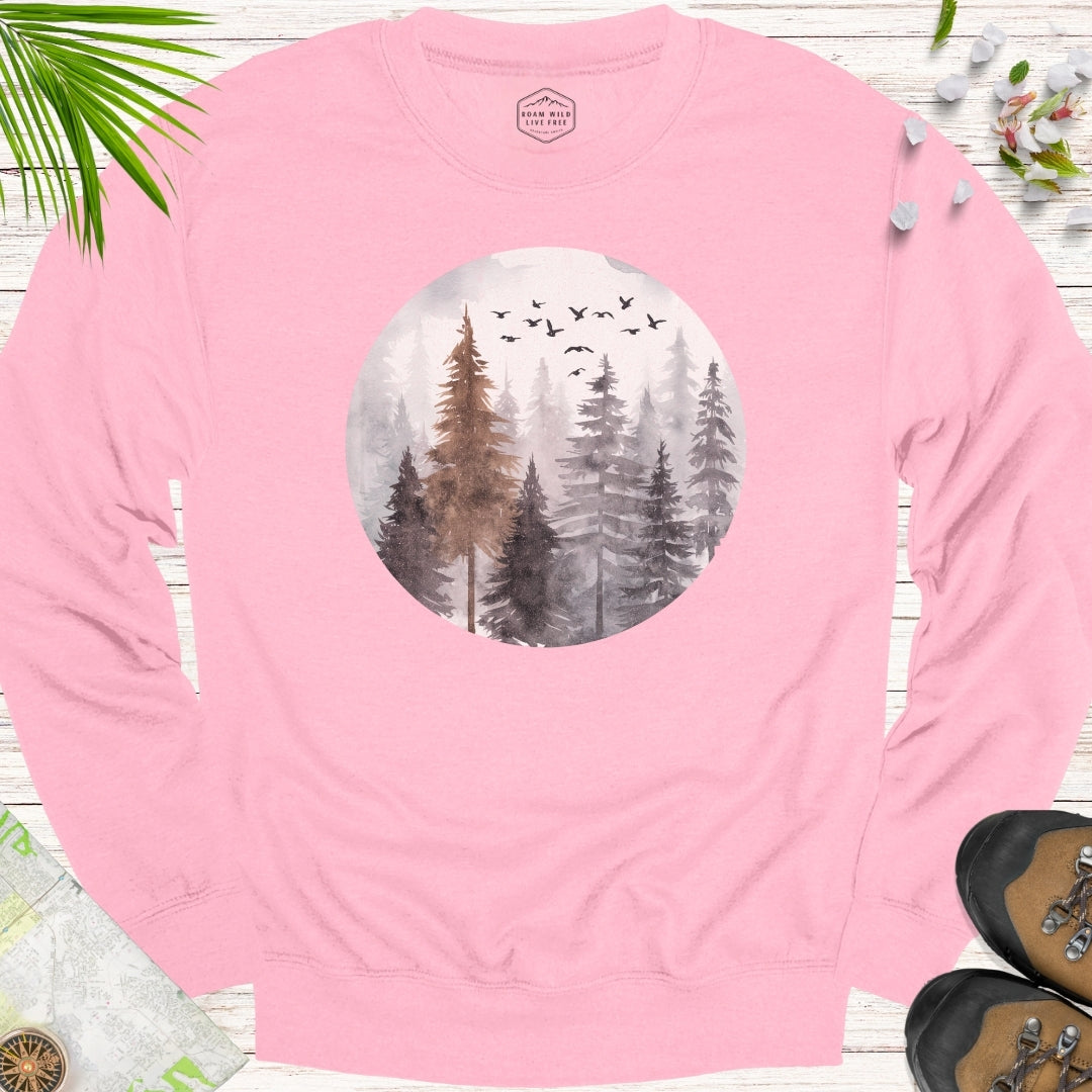 Misty Forest Unisex Crewneck Sweatshirt