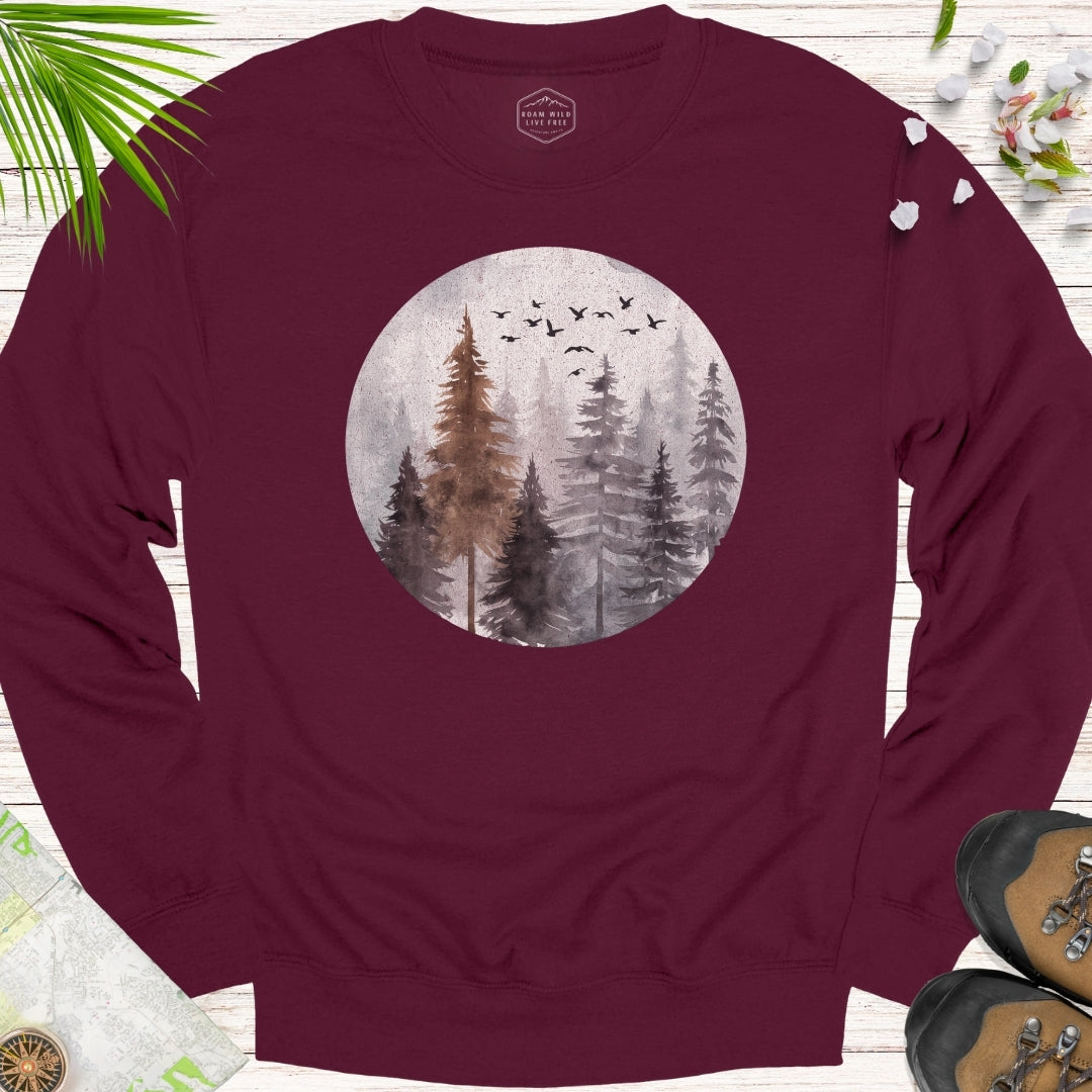 Misty Forest Unisex Crewneck Sweatshirt