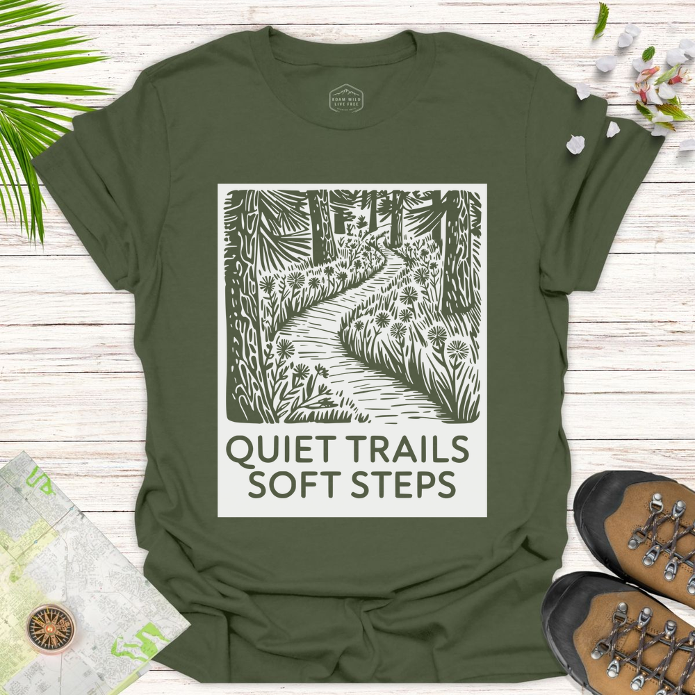Quiet Trails Unisex T-Shirt - Military Green