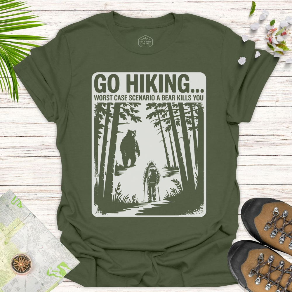 Bear Kills You Unisex T-Shirt - Military Green