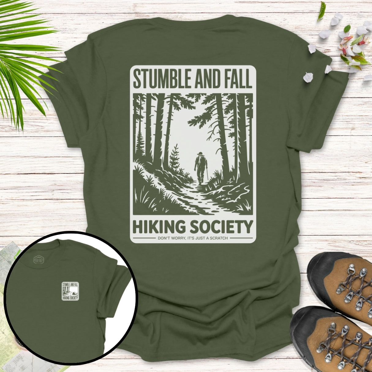 Stumble and Fall Society Front And Back T-Shirt