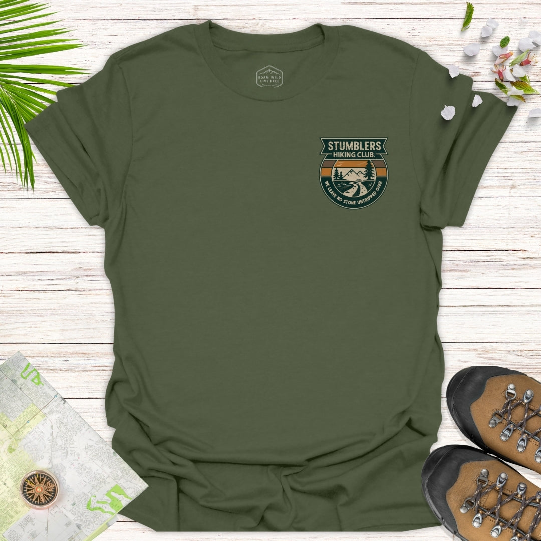 Stumblers Hiking Club Badge Unisex T-Shirt