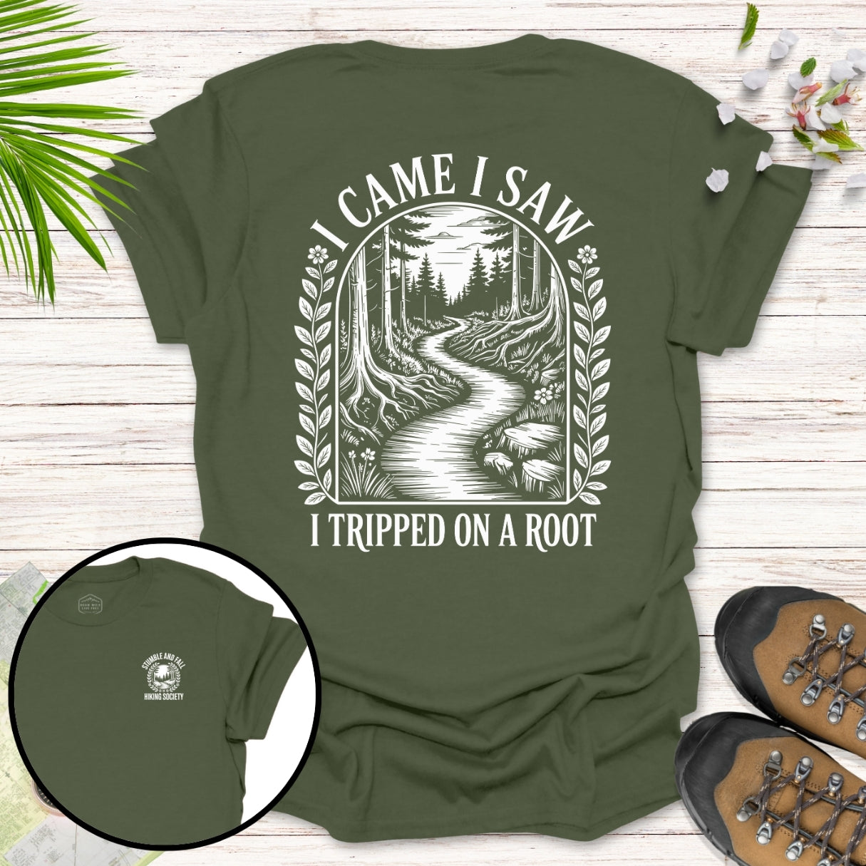 I Came I Saw Vintage Front And Back T-Shirt