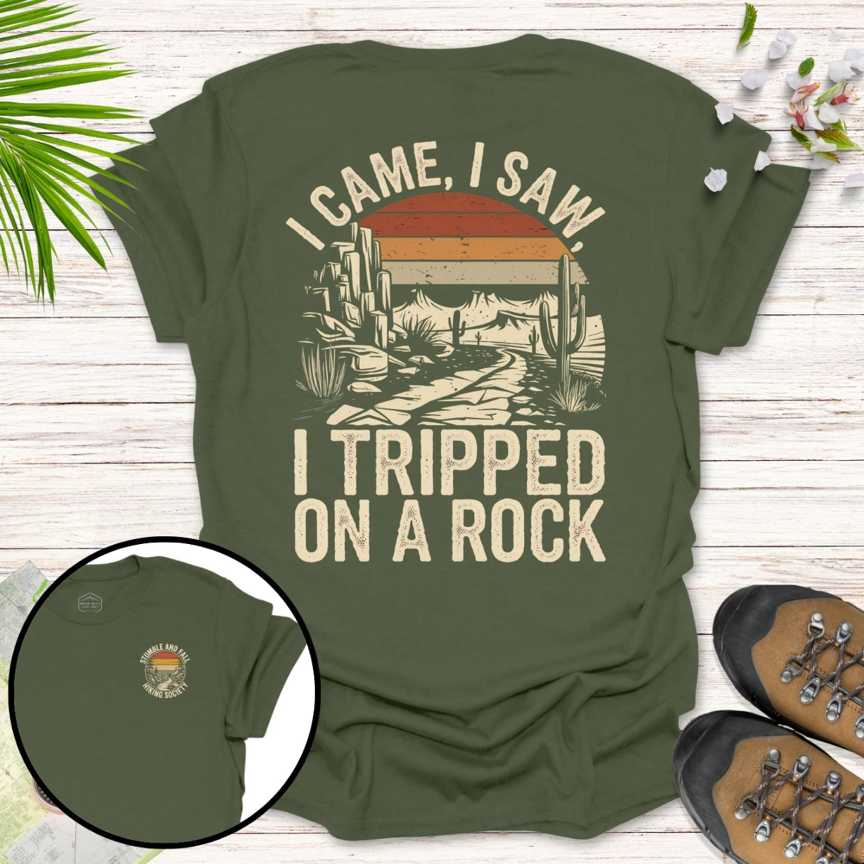 Tripped On A Rock Retro T-Shirt