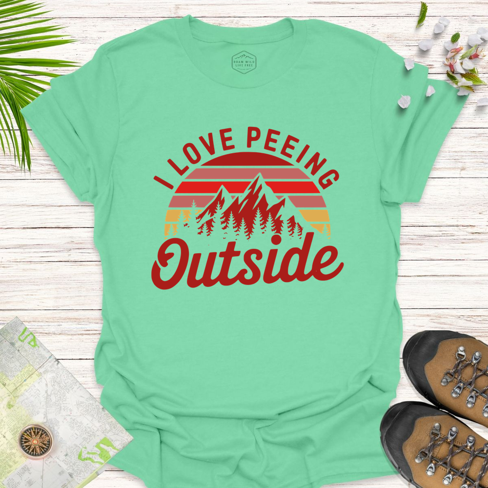 I Love Peeing Outside Unisex T-Shirt - Mint Green
