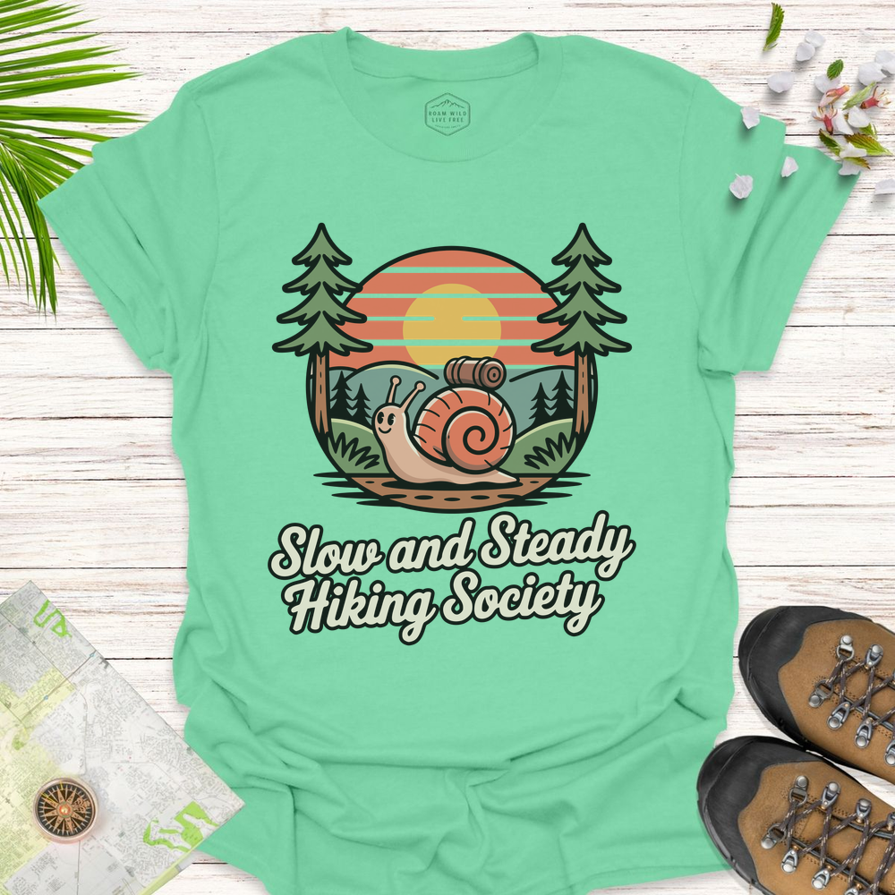 Snail Slow And Steady Unisex T-Shirt - Mint Green
