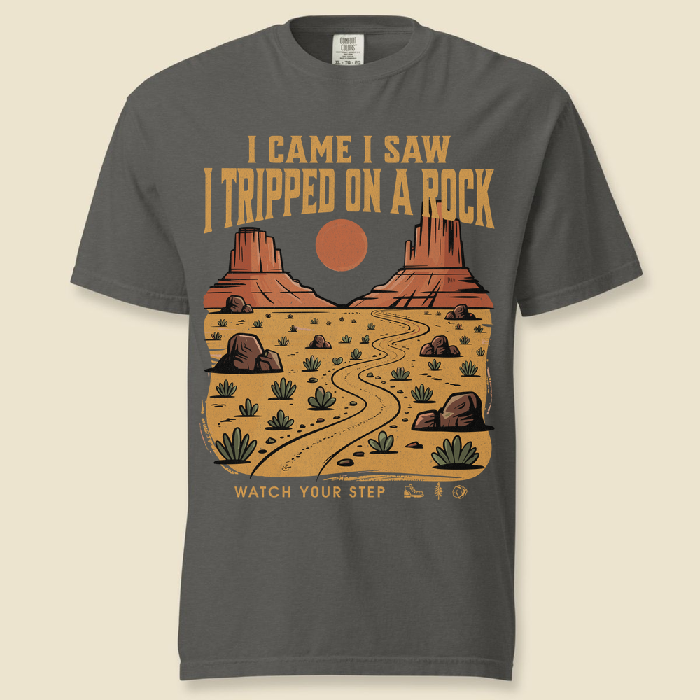 I Tripped On A Rock Comfort Colors T-Shirt - Pepper