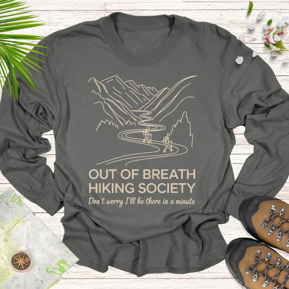 I'll Be There In A Minute Long Sleeve Unisex T-Shirt - Pepper