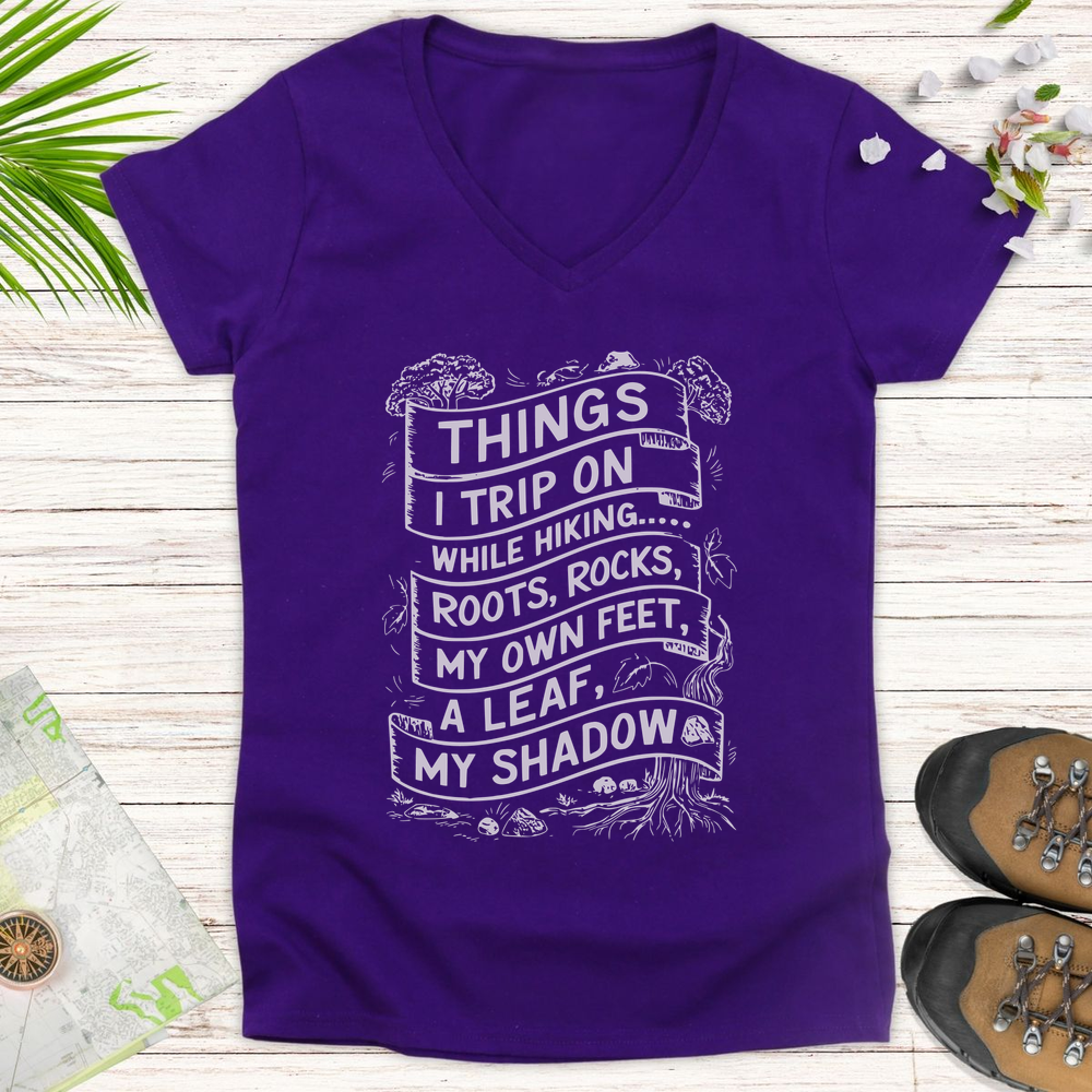 Things I Trip On Women's V-Neck T-Shirt - Purple