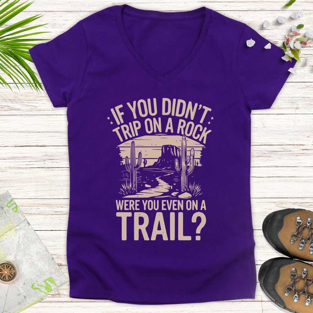 Trip On A Rock Women's V-Neck T-Shirt - Purple