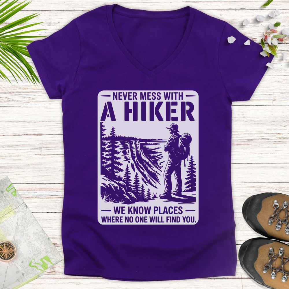 We Know Places Women's V-Neck T-Shirt - Purple