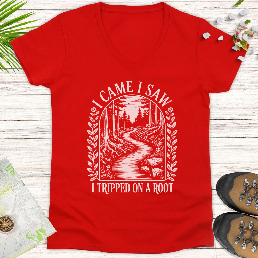 I Came I Saw Vintage Women's V-Neck T-Shirt - Red