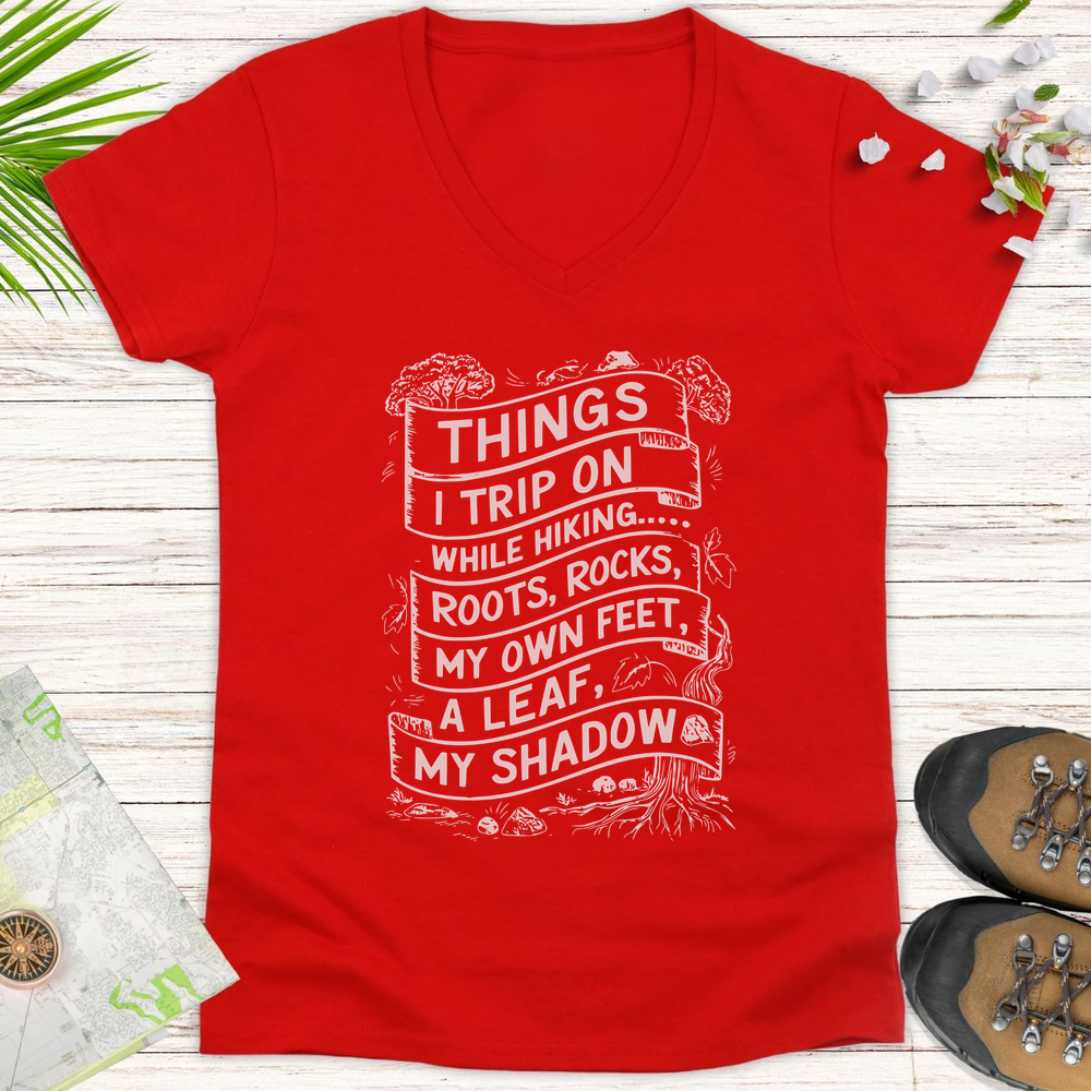 Things I Trip On Women's V-Neck T-Shirt - Red