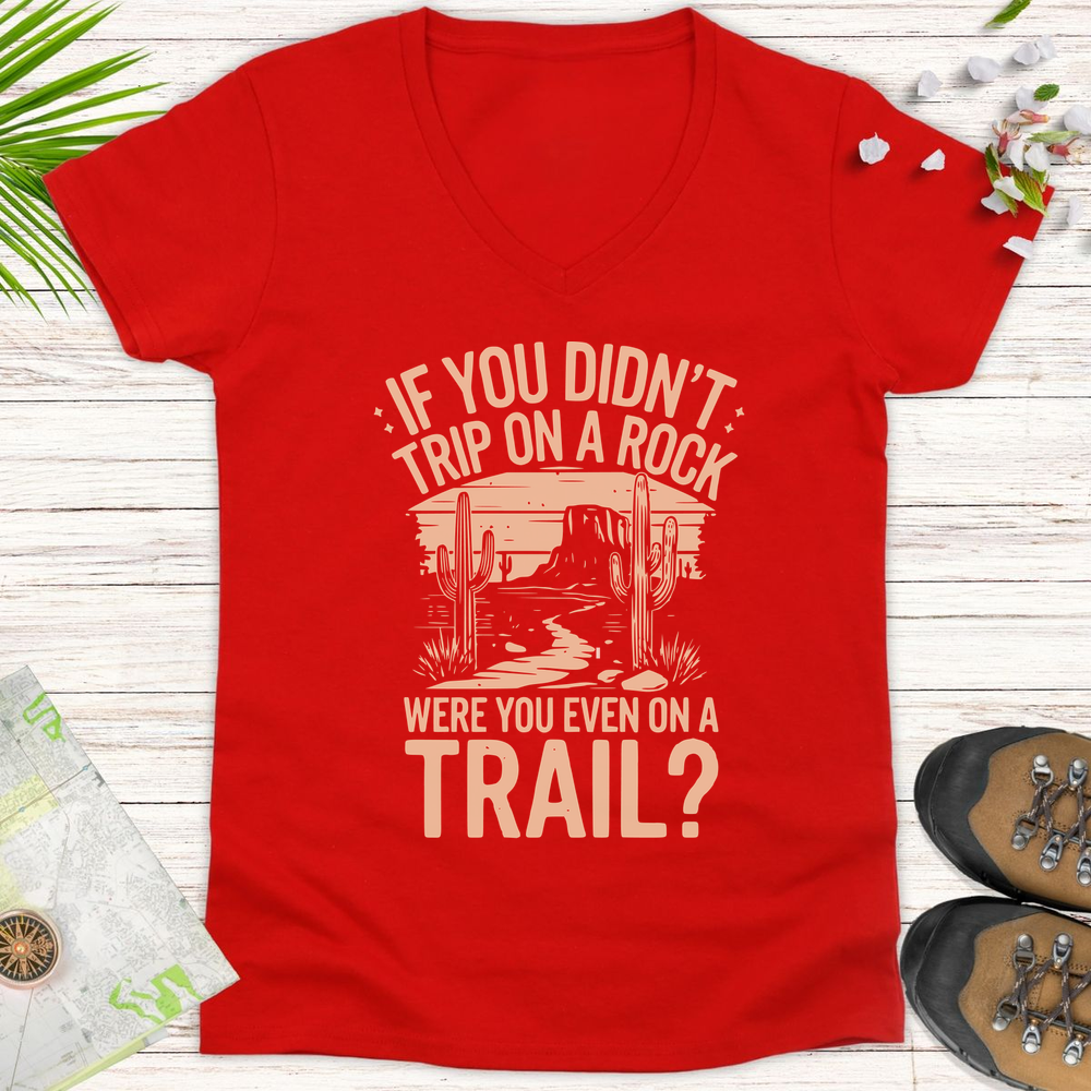 Trip On A Rock Women's V-Neck T-Shirt - Red