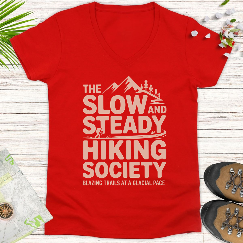 The Slow And Steady Women's V-Neck T-Shirt - Red