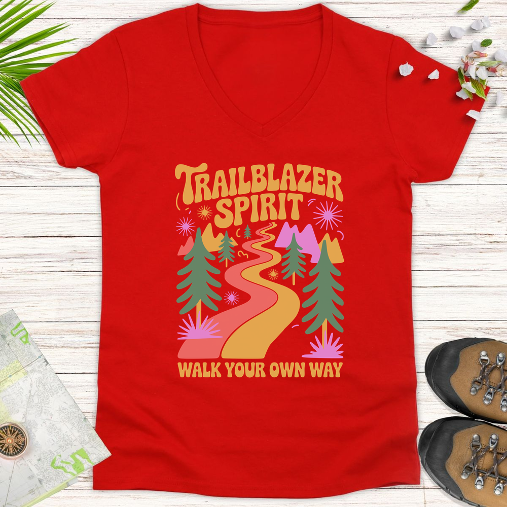 Trailblazer Spirit Women's V-Neck T-Shirt - Red