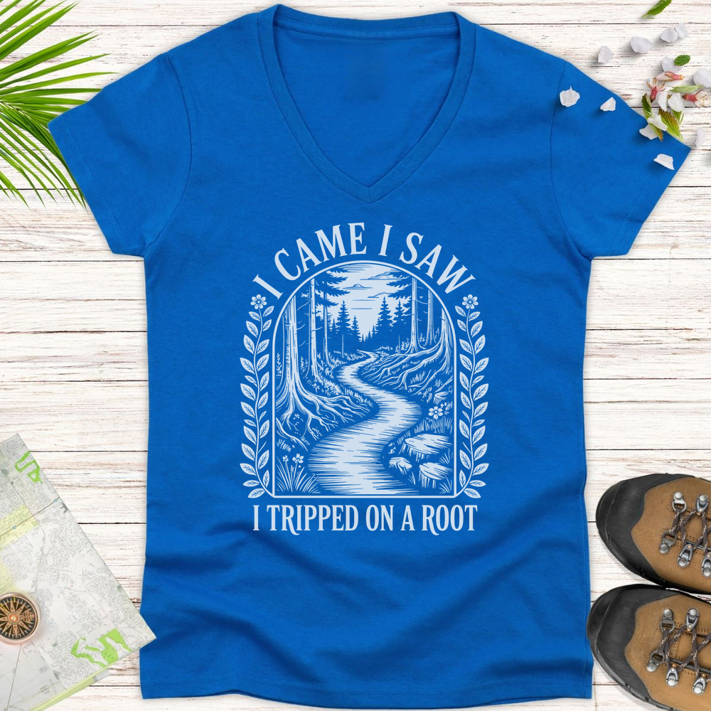 I Came I Saw Vintage Women's V-Neck T-Shirt - Royal