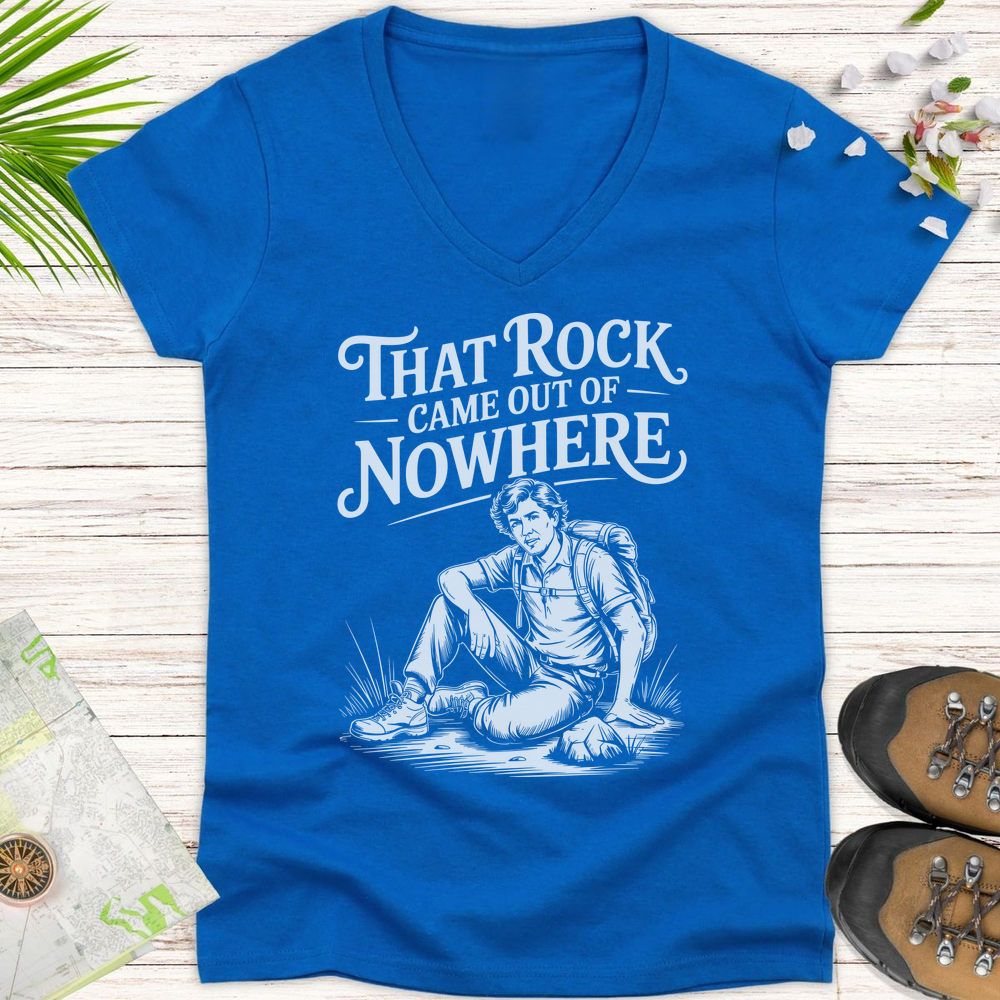 That Rock Came Out Of Nowhere Women's V-Neck T-Shirt - Royal