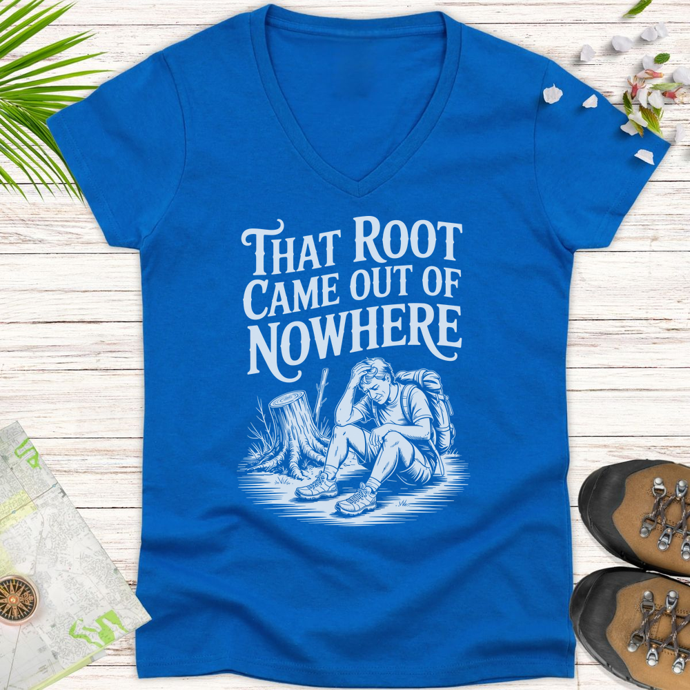 That Root Came Out Of Nowhere Women's V-Neck T-Shirt - Royal