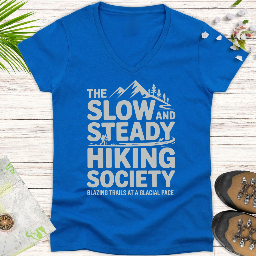 The Slow And Steady Women's V-Neck T-Shirt - Royal