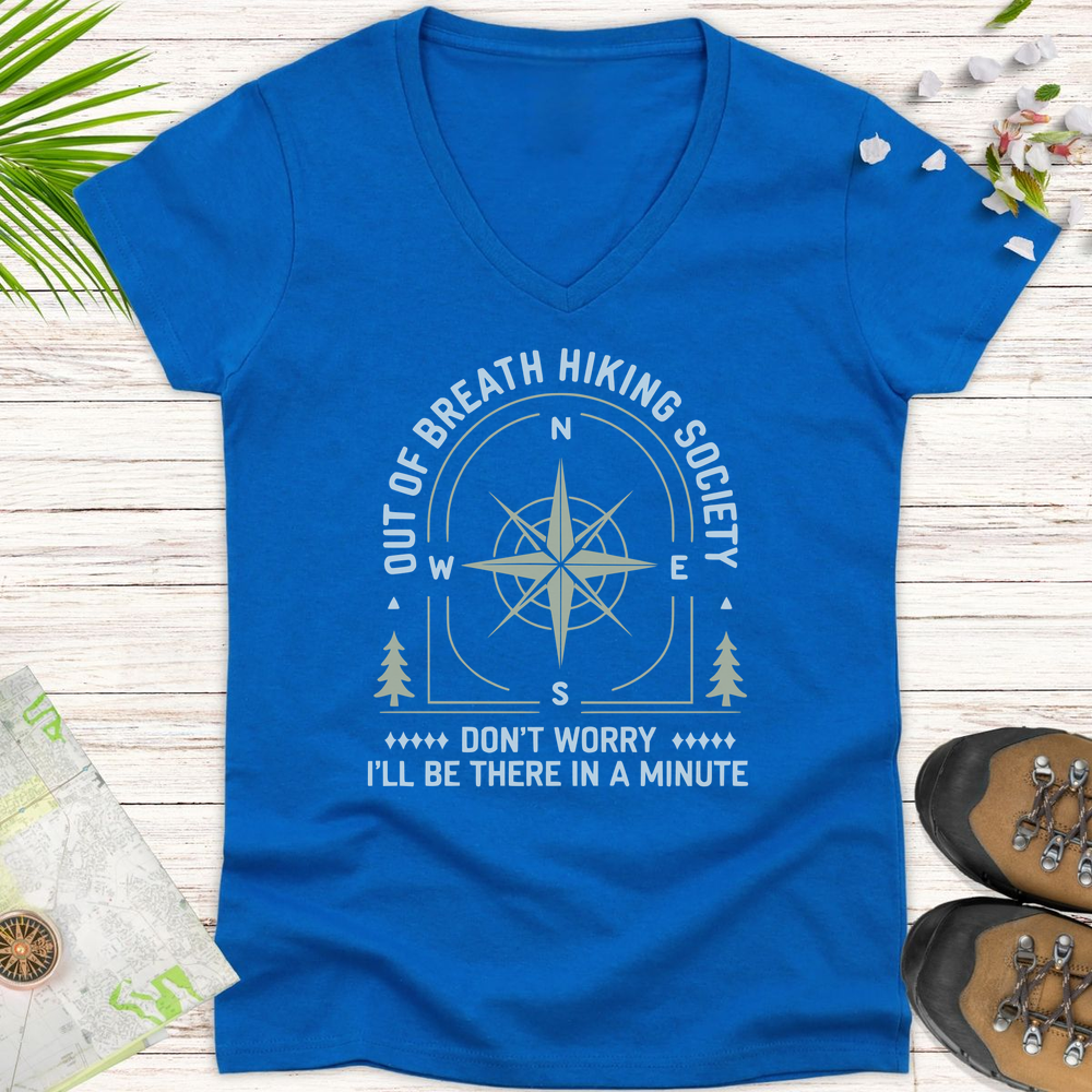 The Out Of Breath Society Women's V-Neck T-Shirt - Royal