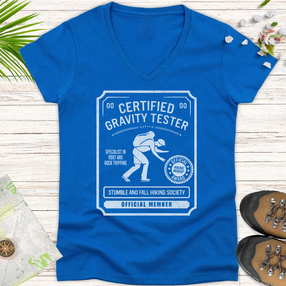 Gravity Tester Women's V-Neck T-Shirt - Royal