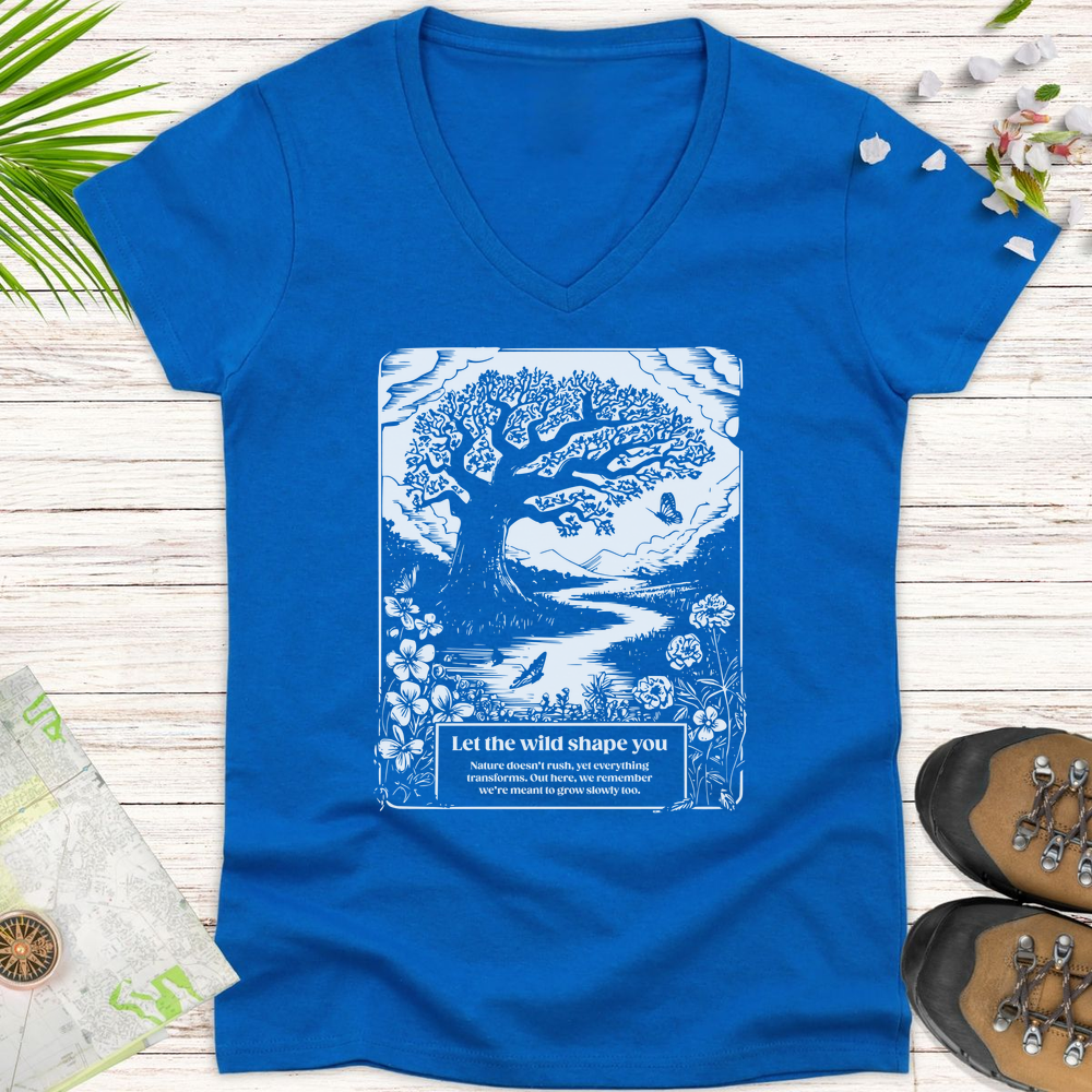 Let The Wild Shape You Women's V-Neck T-Shirt - Royal