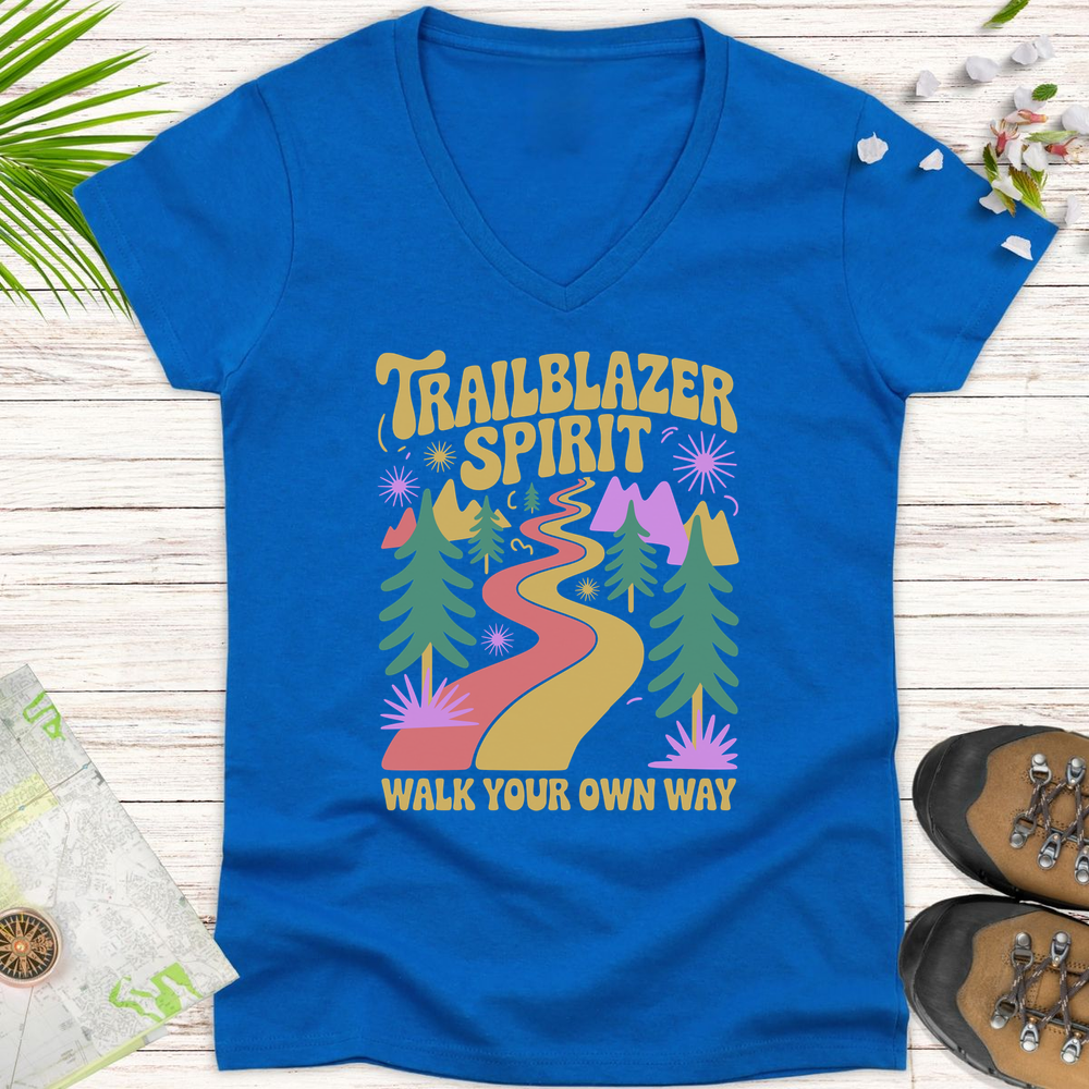 Trailblazer Spirit Women's V-Neck T-Shirt - Royal