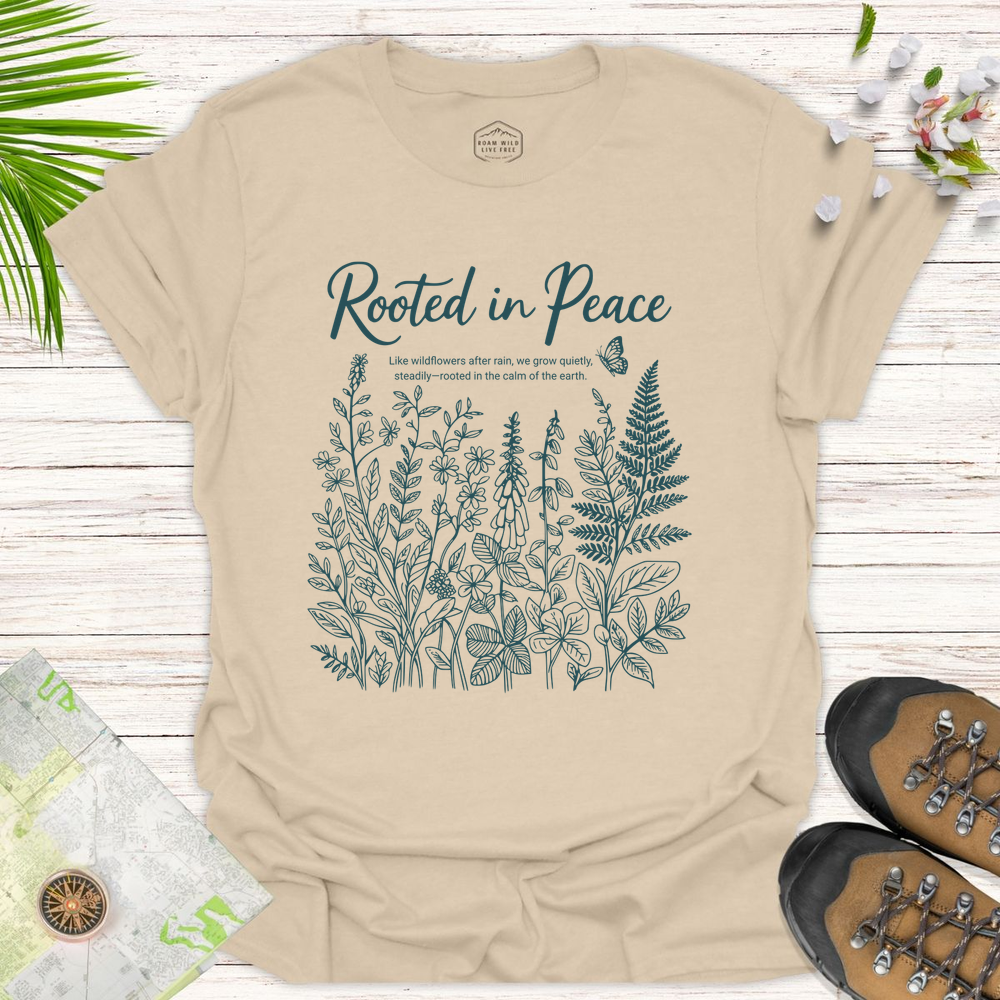 Rooted In Peace Unisex T-Shirt - Sand