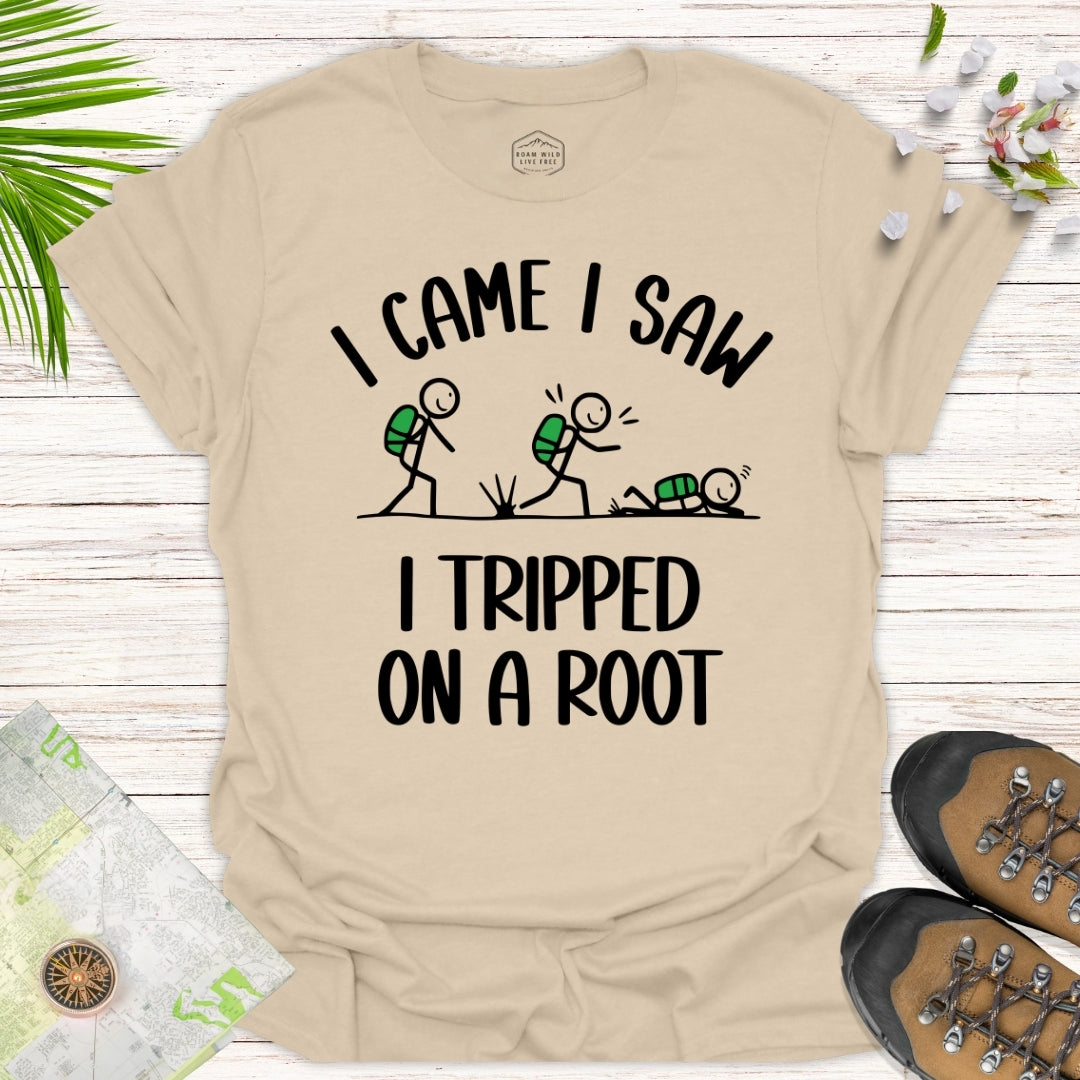 Tripped On A Root Stick Figure Unisex T-Shirt