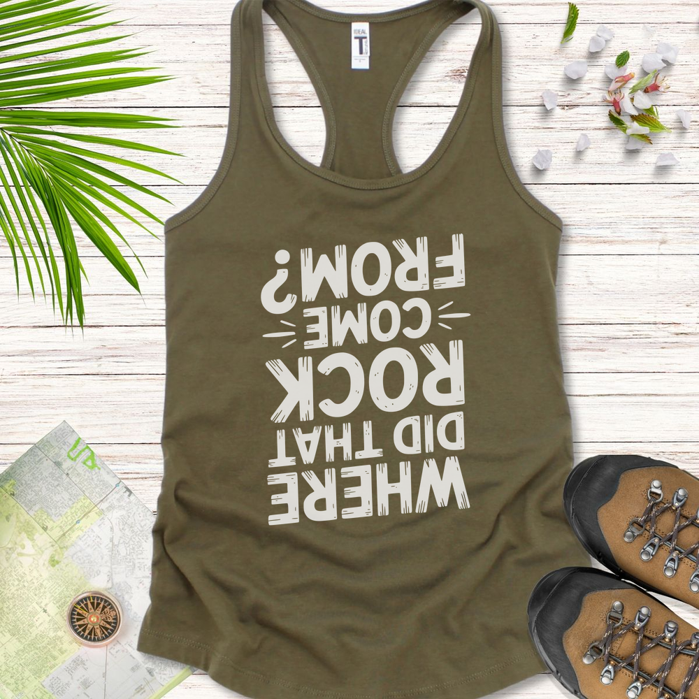 Where Did That Rock Come From Women's Tank Top - Solid Military Green