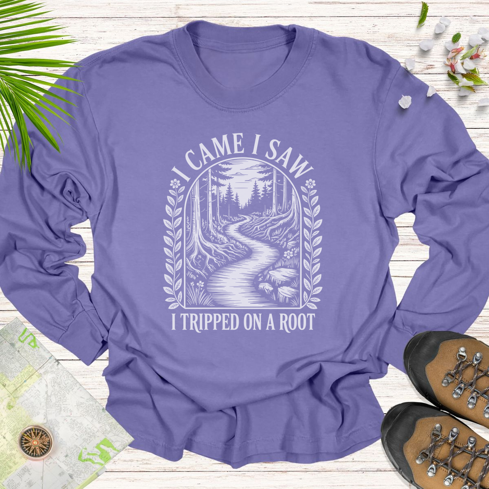I Came I Saw Vintage Long Sleeve Unisex T-Shirt - Violet