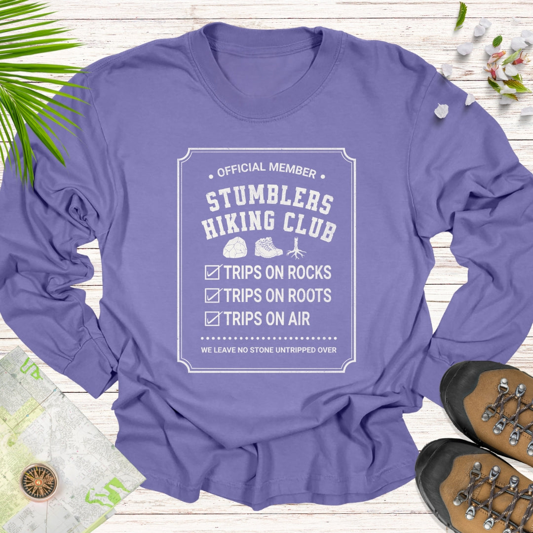 Official Member Stumblers Hiking Club Long Sleeve Unisex T-Shirt