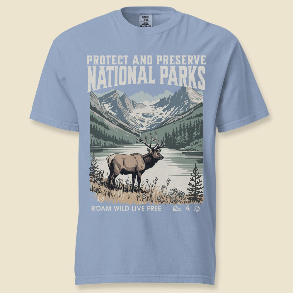 Rocky Mountain T-Shirt - Washed Denim
